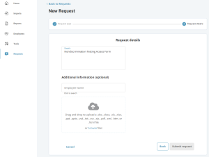 Registration Request Screen